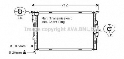 AVA QUALITY COOLING bwa2291 -  Радиатор, охлаждение двигателя